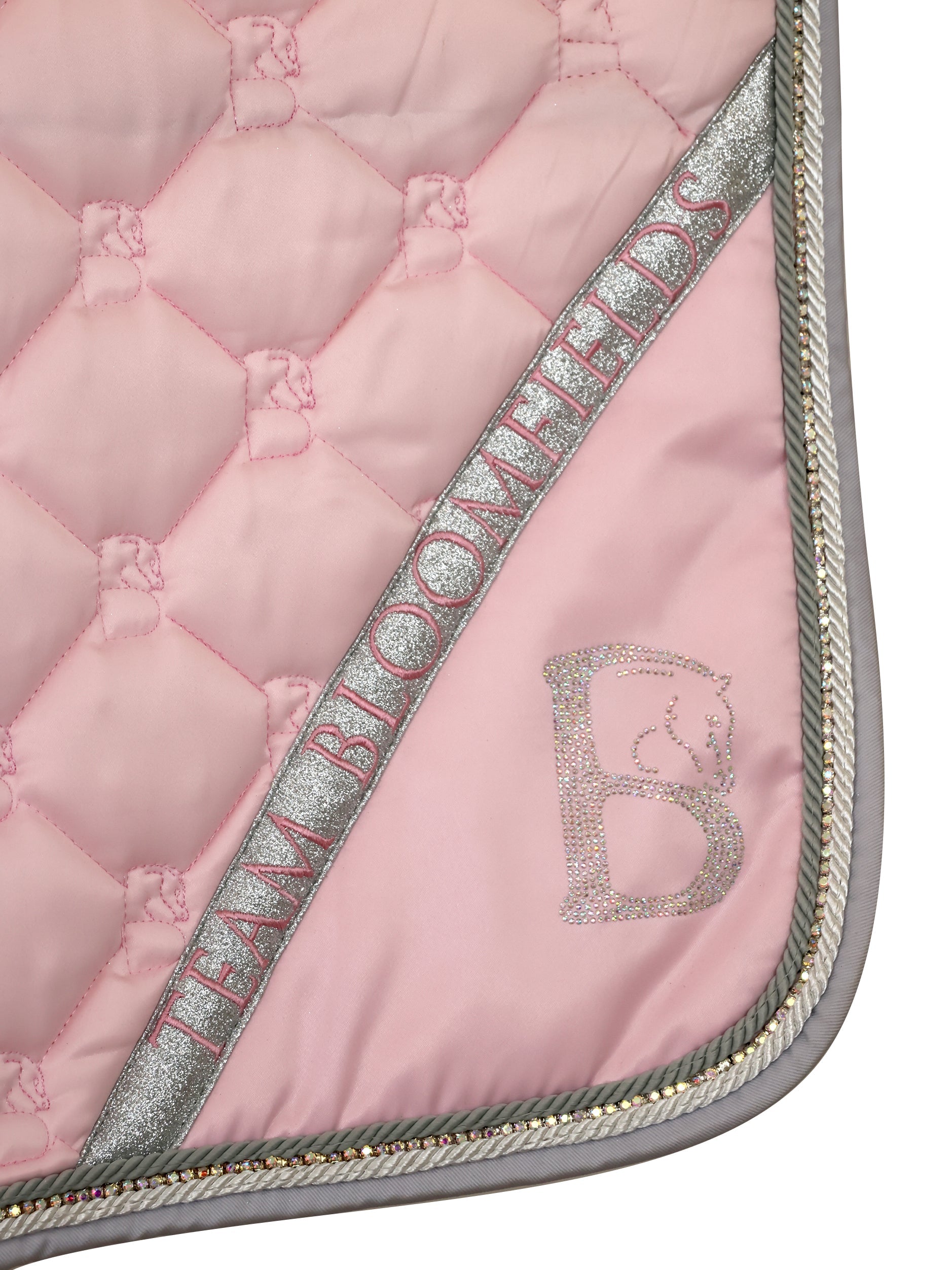 Saddle Pad - Pink & Silver Sparkle Dressage