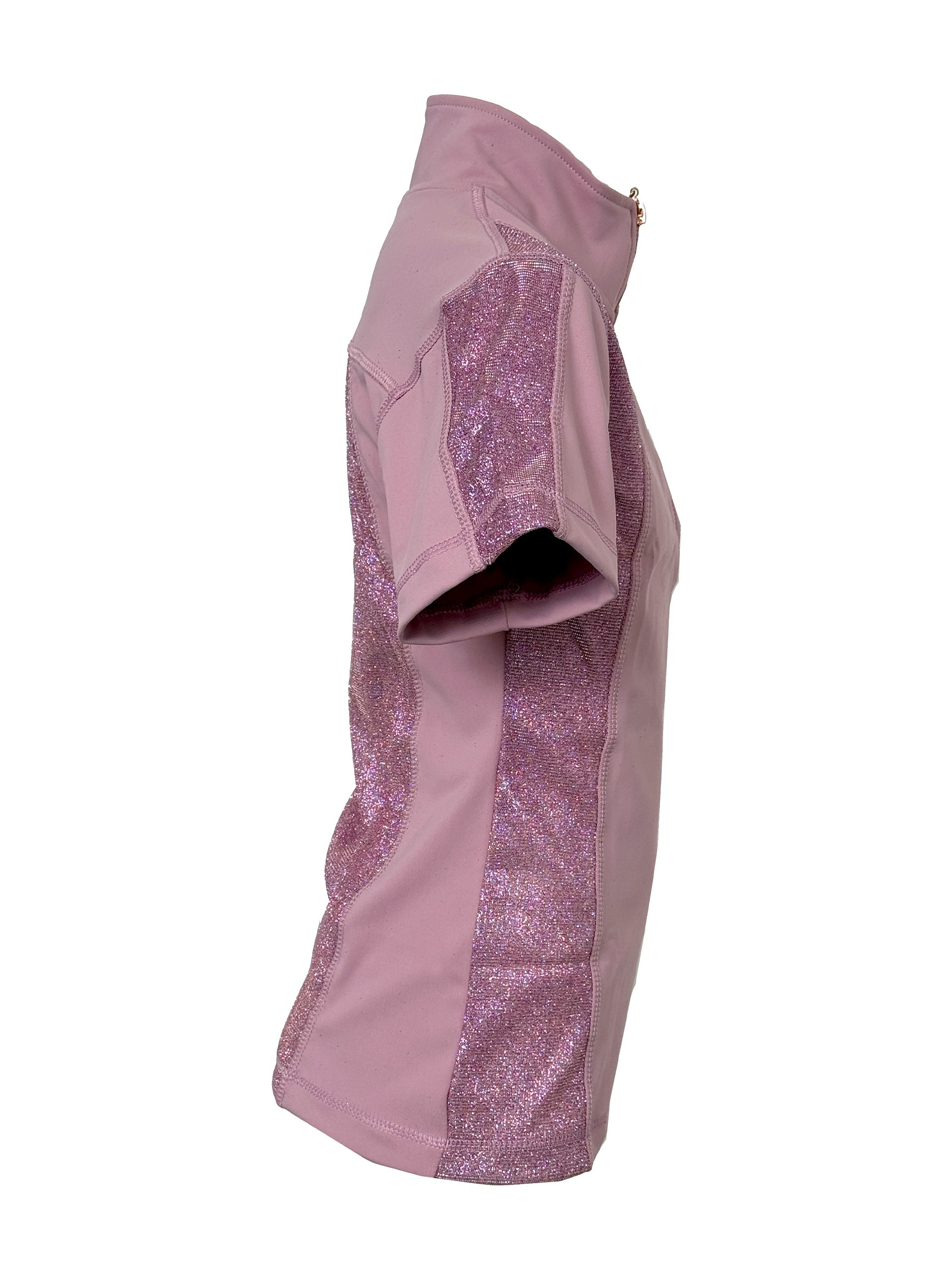 Kids Glimmer Pink Base Layer With Short Sleeves