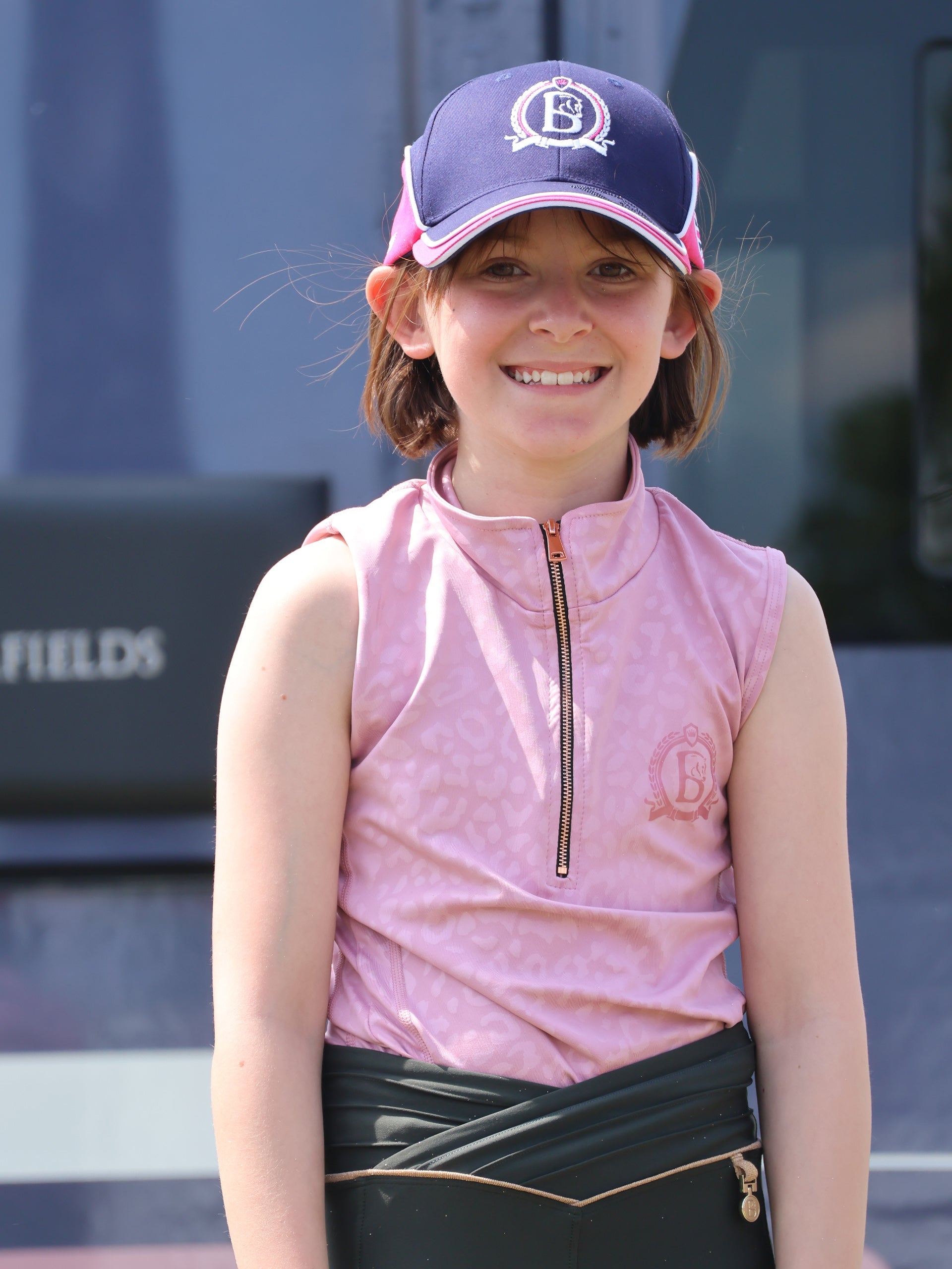 Kids Leonora Pink Sleeveless Base Layer