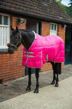 100g Stable Rug With Detachable Neck - Hi Vis Pink