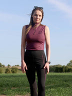 Leonora Plum Leopard Print Sleeveless Base Layer