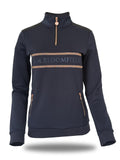 Kids Camille Crystal in Navy Quarter Zip Top