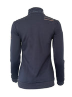 Camille Crystal in Navy Quarter Zip Top