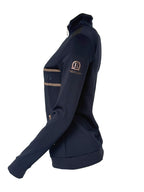 Camille Crystal in Navy Quarter Zip Top
