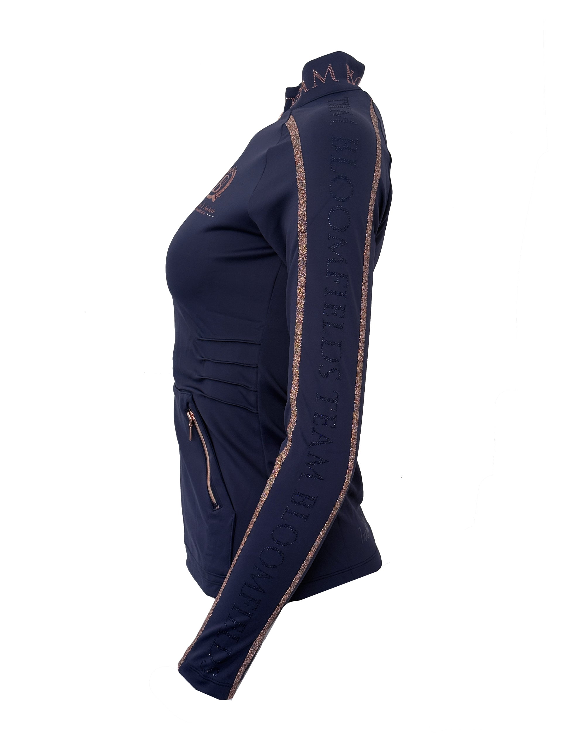 Kids Caitlin Crystal Navy Training Jacket