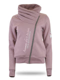 Sabrina Heather With Pink Logo Ruffle Collar Top