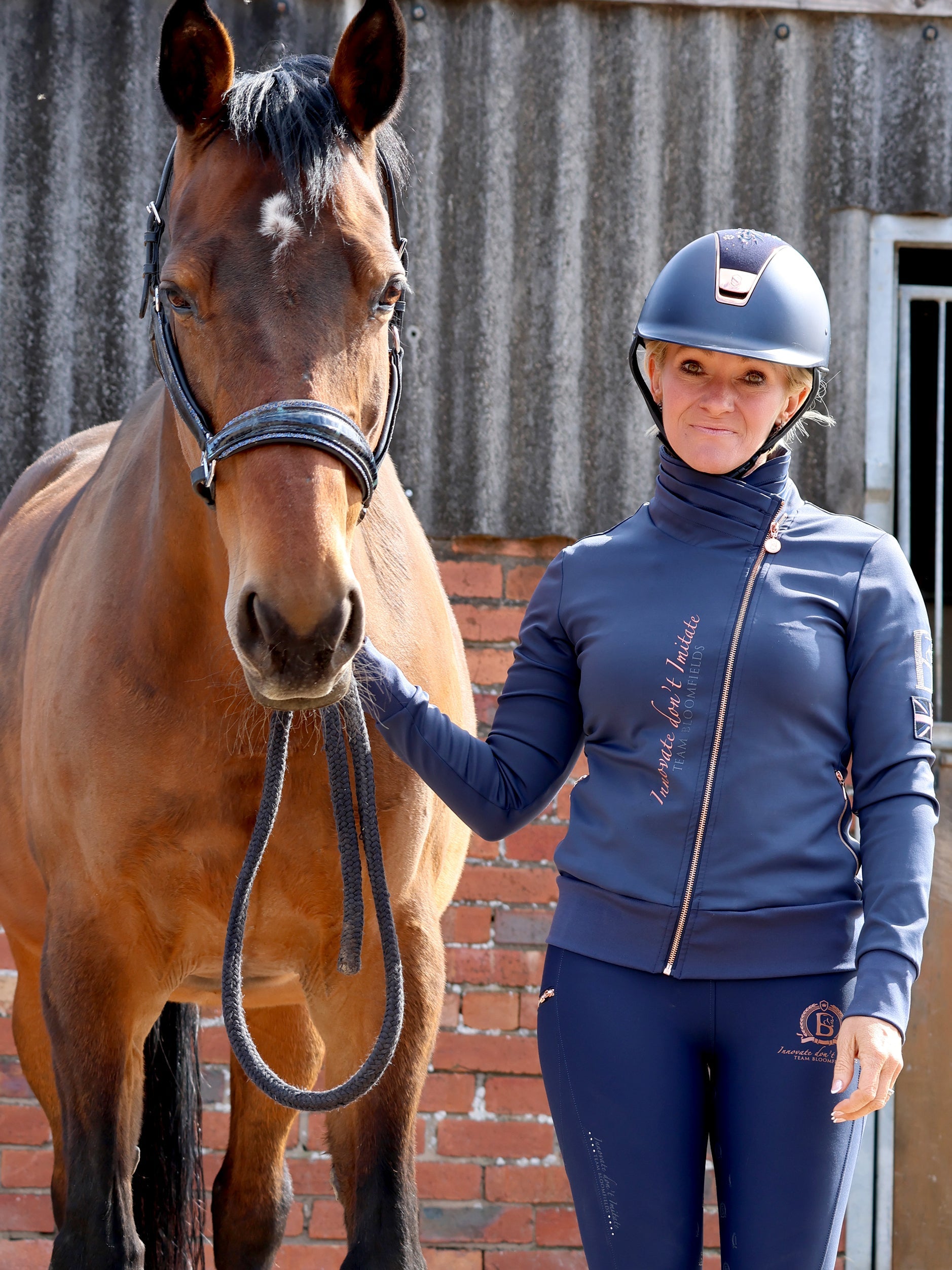 Sabrina Sport in Navy With Ruffle Collar Top