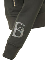 Kids Sade in Olive & Black Glitter & Quarter Zip Top