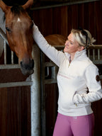 Sade in Winter White with Quarter Zip Top
