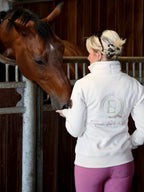 Sade in Winter White with Quarter Zip Top