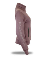 Sade in Heather & Silver Rhinestones & Quarter Zip Top