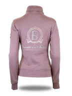 Sade in Heather & Silver Rhinestones & Quarter Zip Top