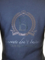 Sade in Navy & Navy Rhinestones & Quarter Zip Top