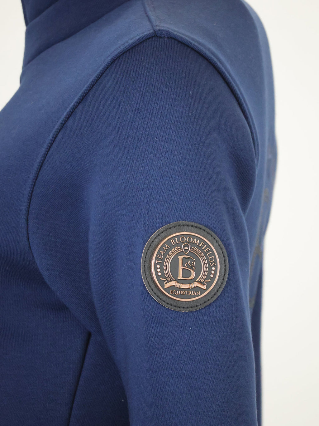 Sade in Navy & Navy Rhinestones & Quarter Zip Top