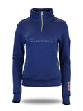 Sade in Navy & Navy Rhinestones & Quarter Zip Top