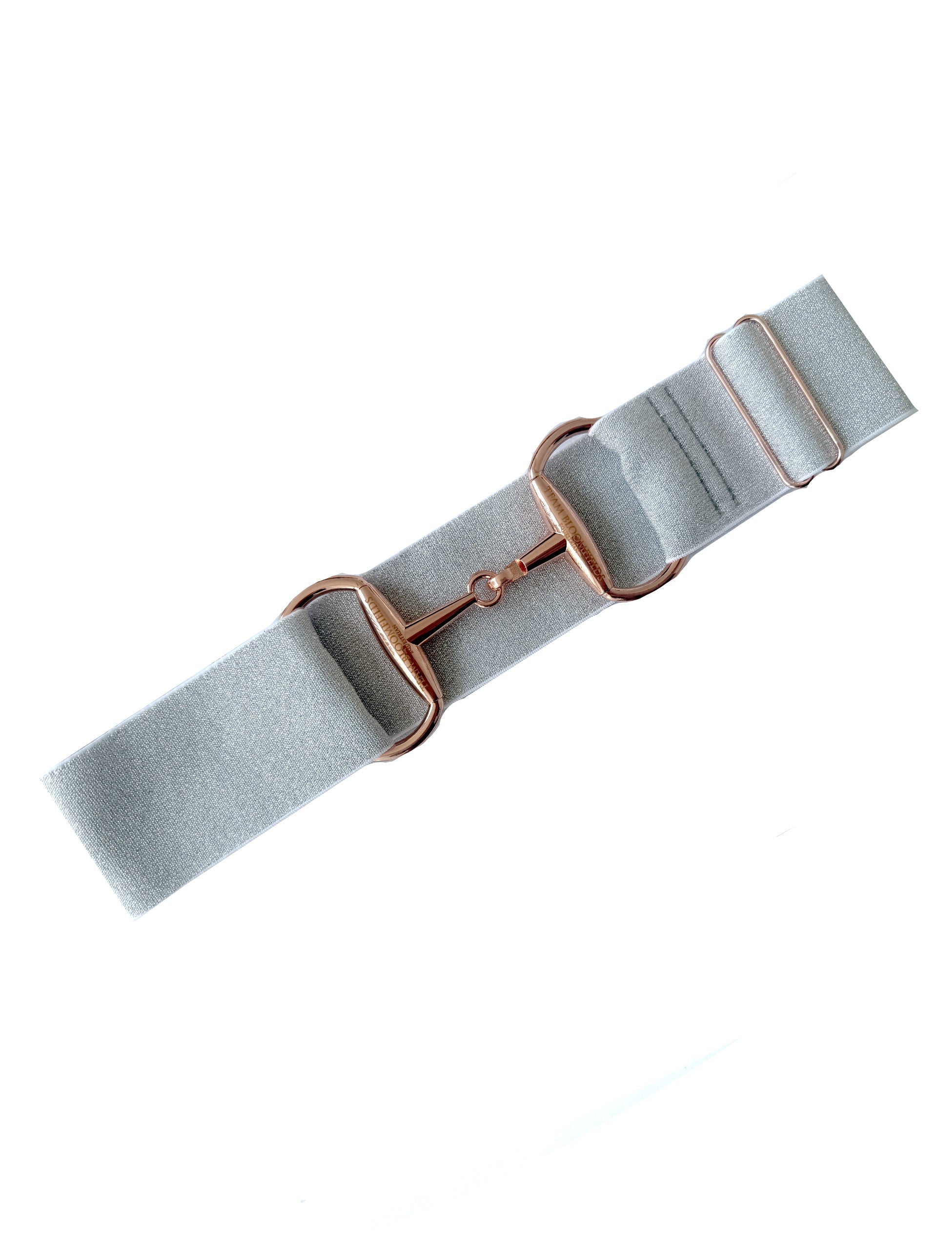 Belt - Metallic Silver & Rose Gold Snaffle