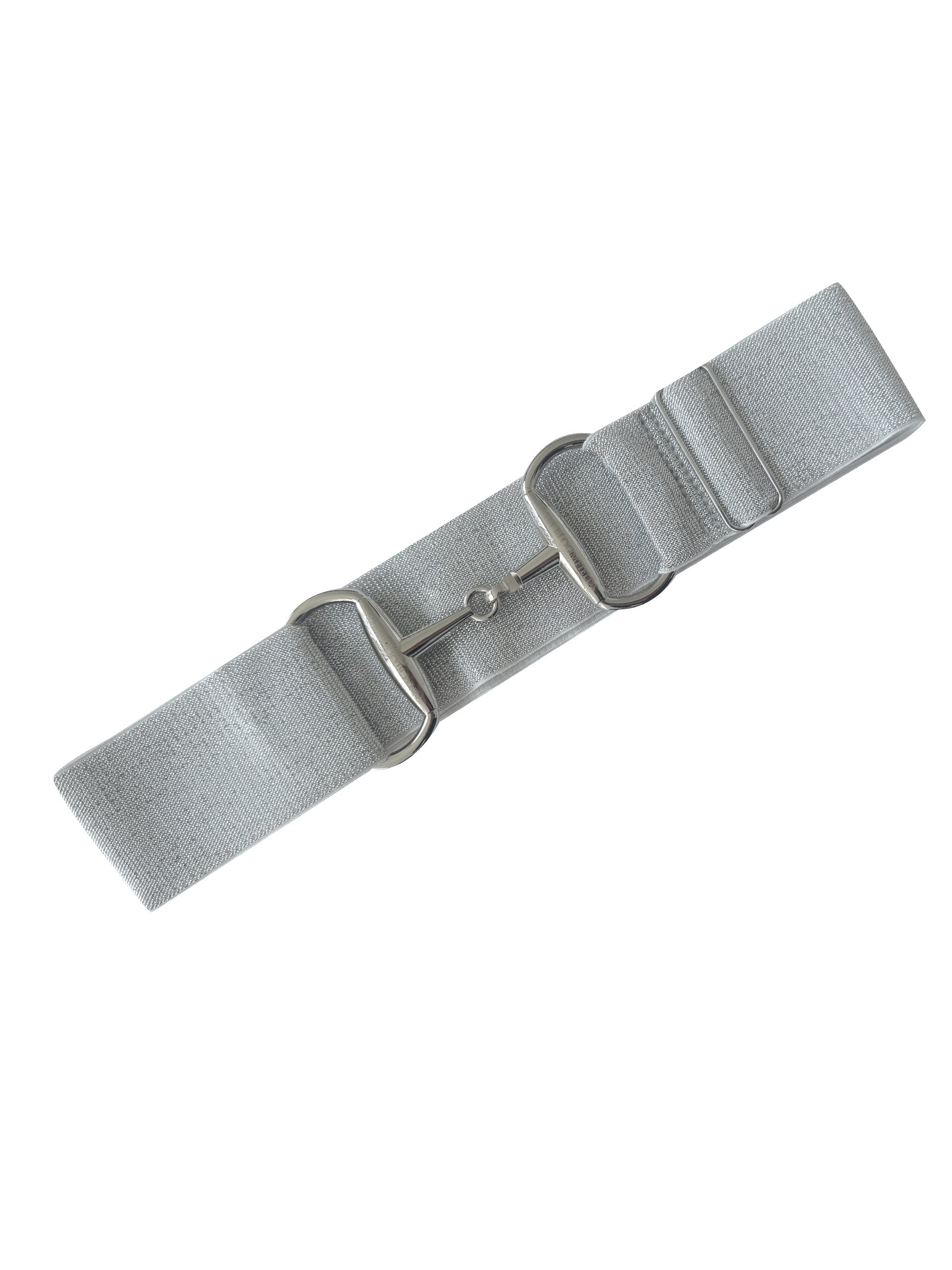 Belt - Metallic Silver & Silver Snaffle
