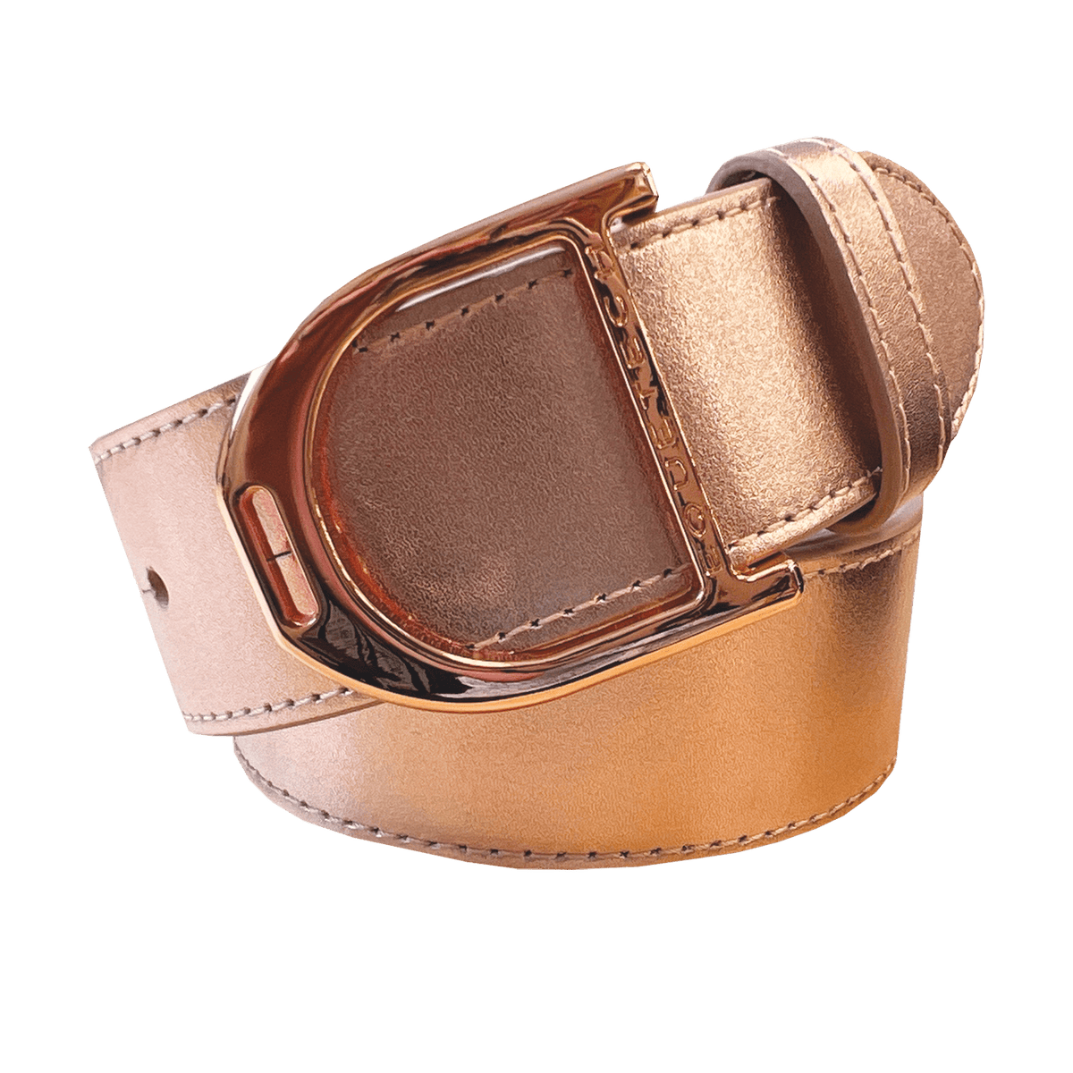 Stirrup Leather Belt 35mm - Rose Gold