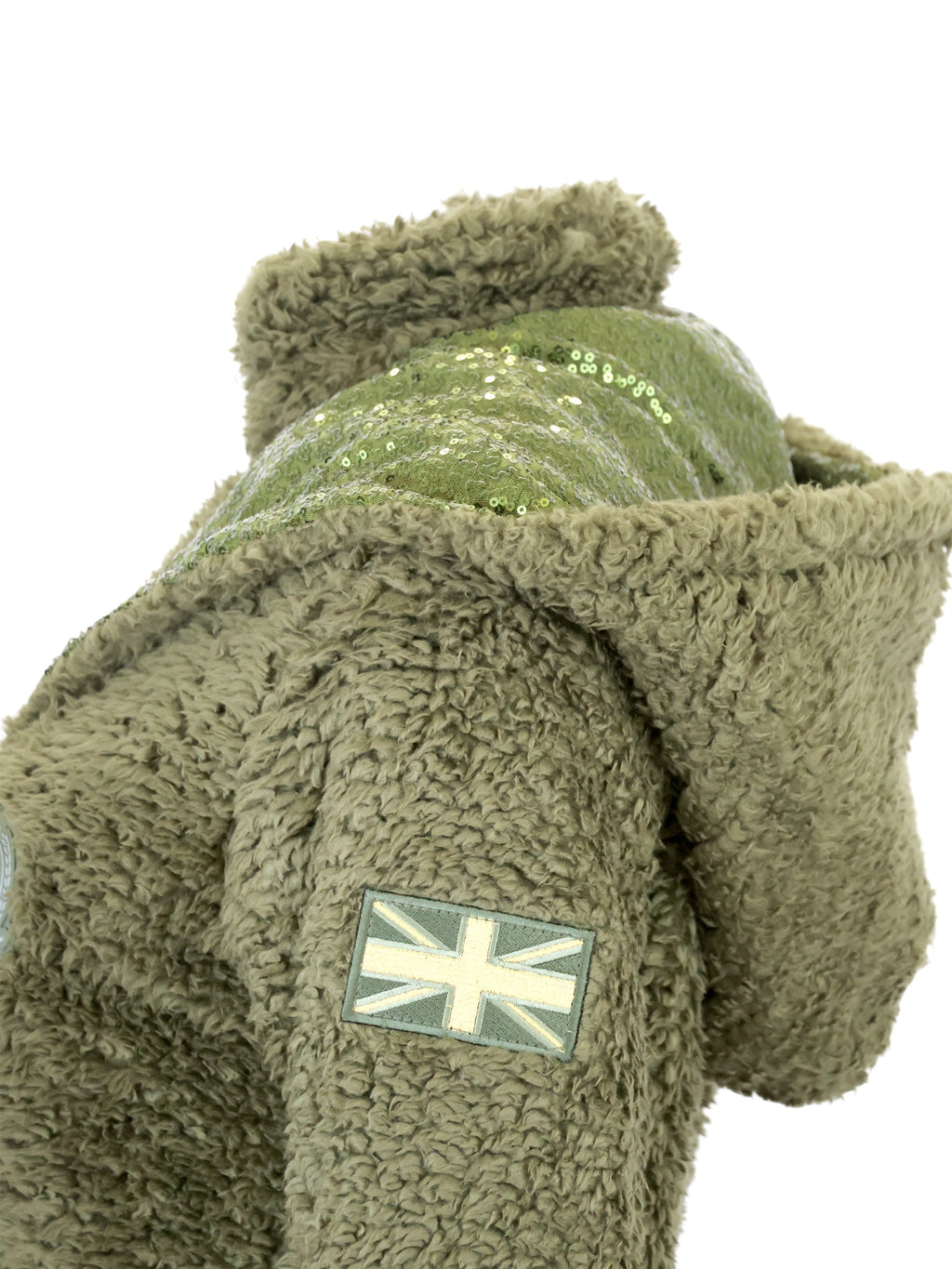 Kids Taggie Olive Double Collar Teddybear Fleece