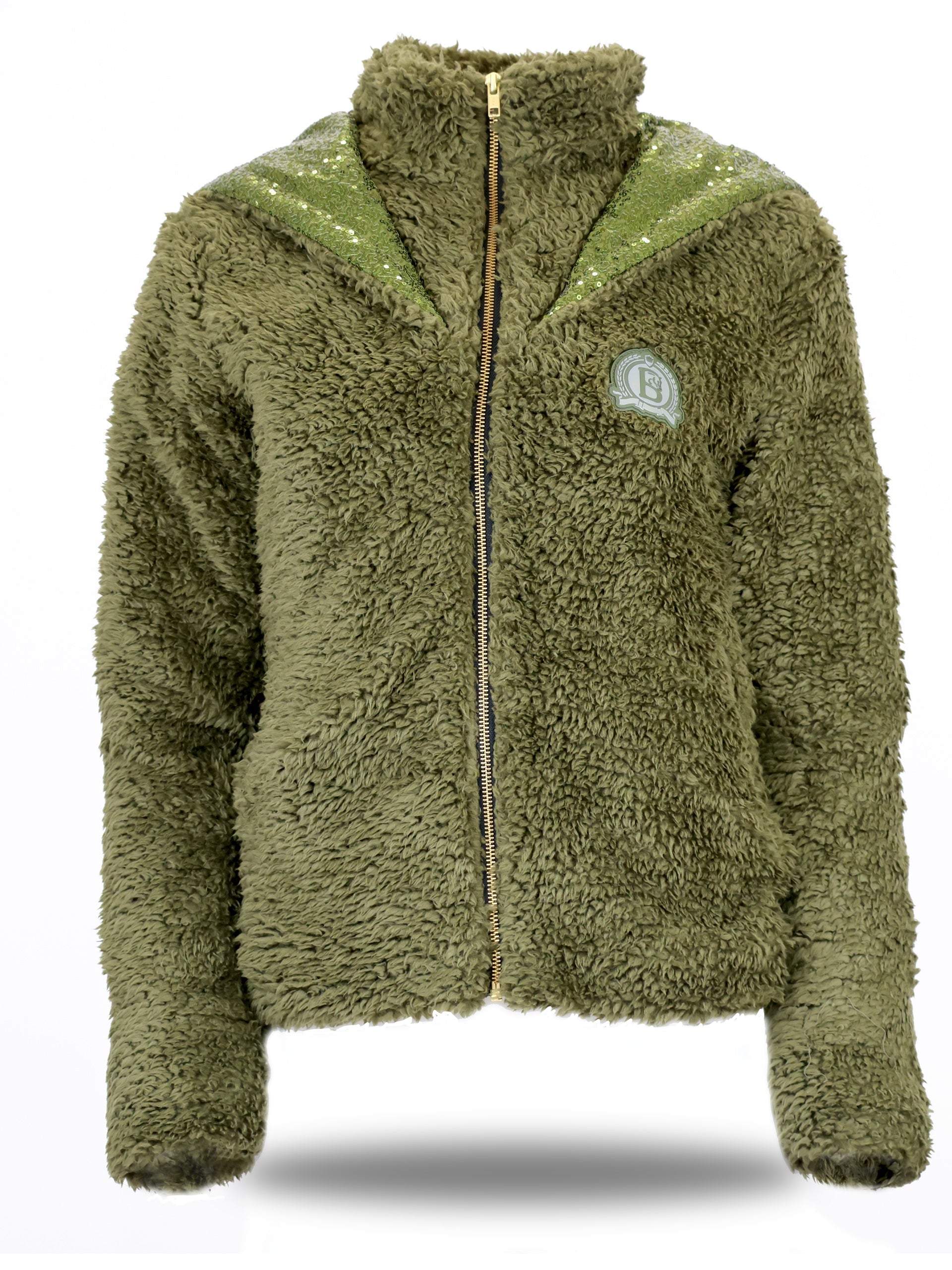 Kids Taggie Olive Double Collar Teddybear Fleece