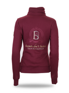 Kids Sade in Burgundy & White Rhinestone & Quarter Zip Top