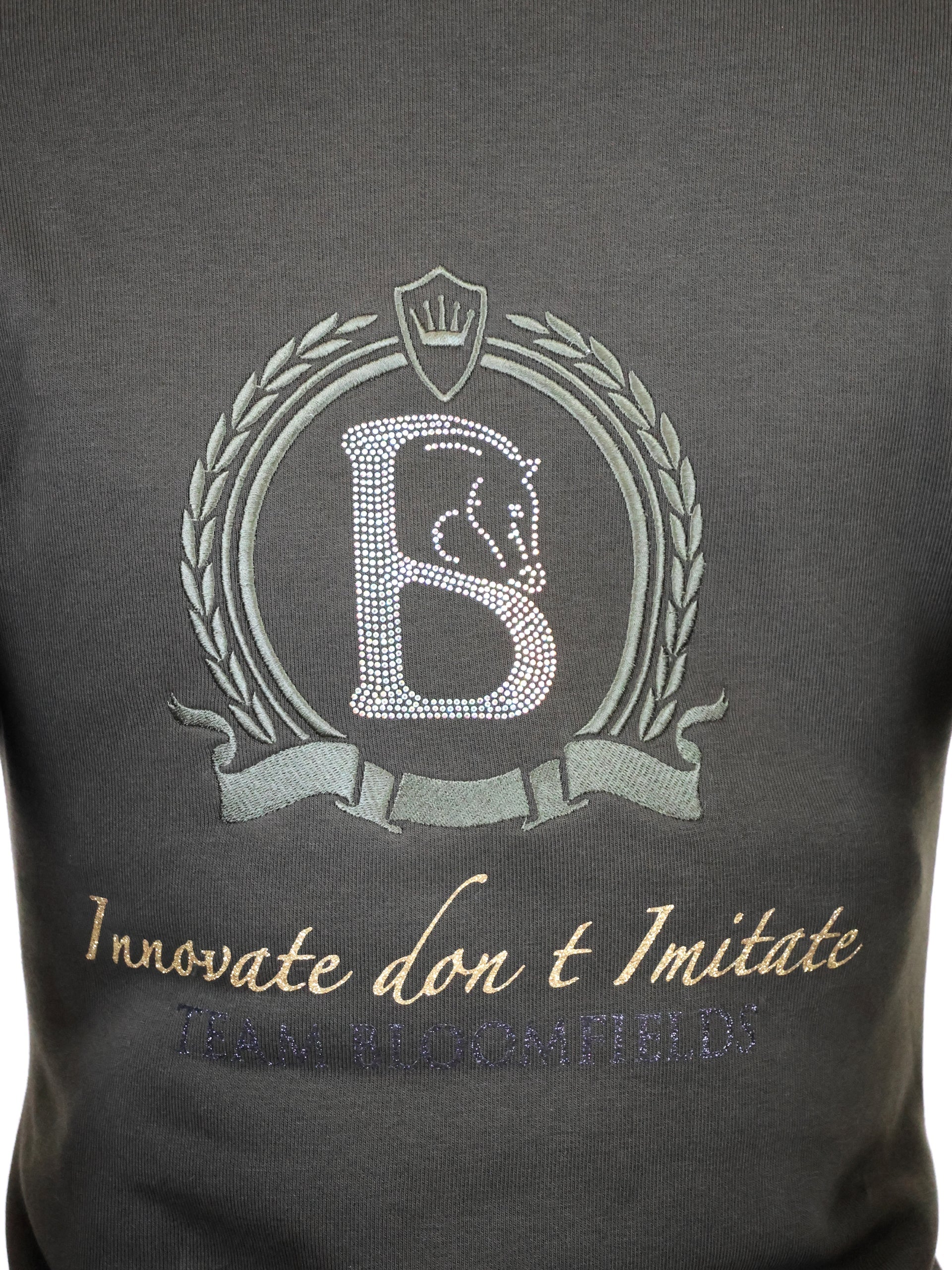 Kids Sade in Olive & Black Glitter & Quarter Zip Top