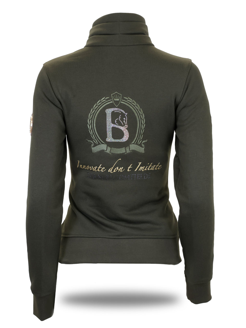 Sade in Olive With Black & Gold Glitter and Quarter Zip Top