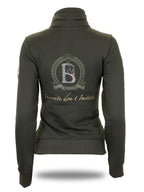 Kids Sade in Olive & Black Glitter & Quarter Zip Top