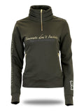 Sade in Olive With Black & Gold Glitter and Quarter Zip Top
