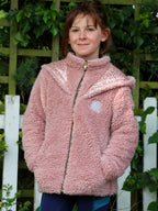 Kids Taggie Pink Double Collar Teddybear Fleece