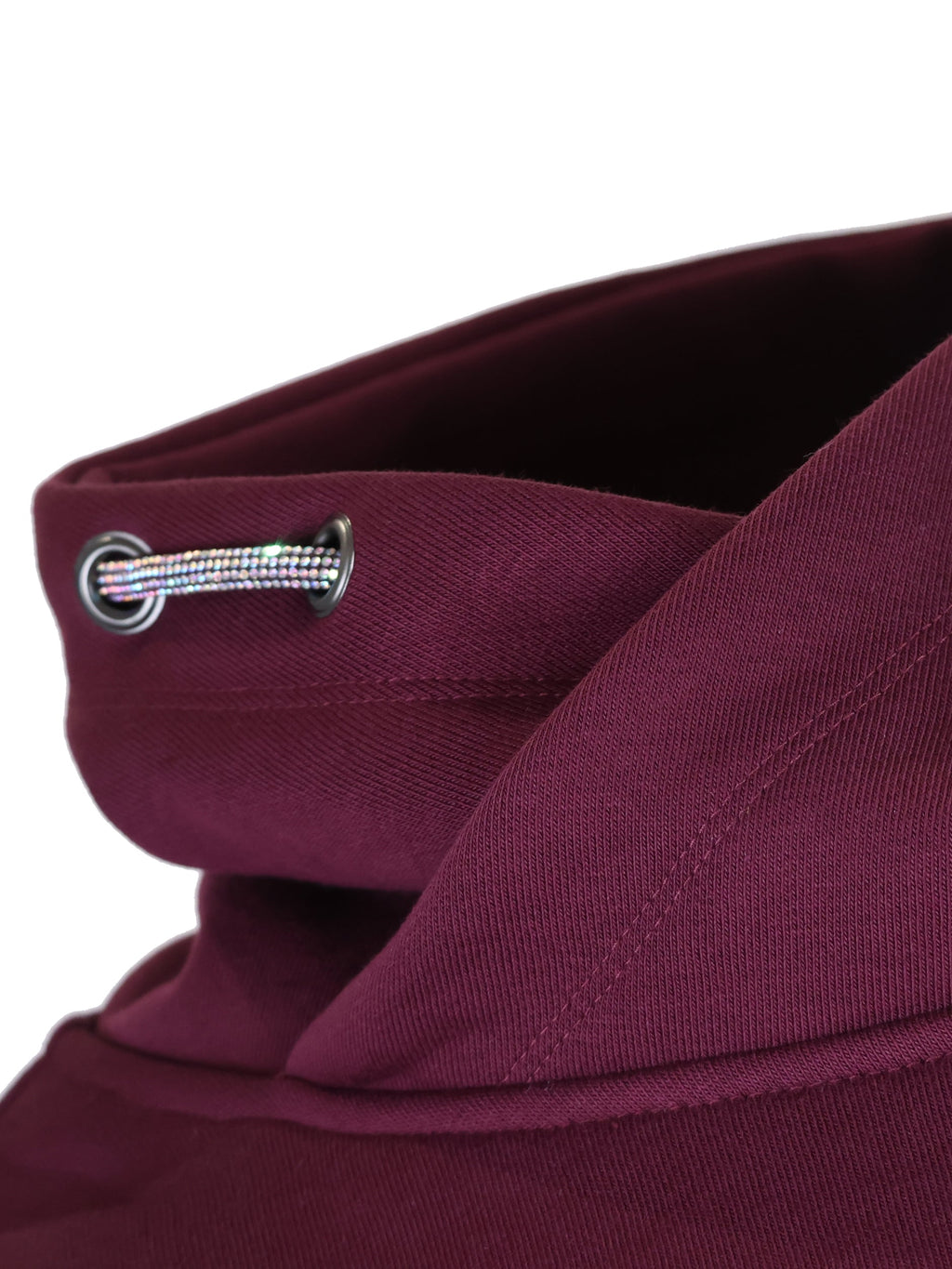 Amelia Burgundy & Gold Necked Hoodie