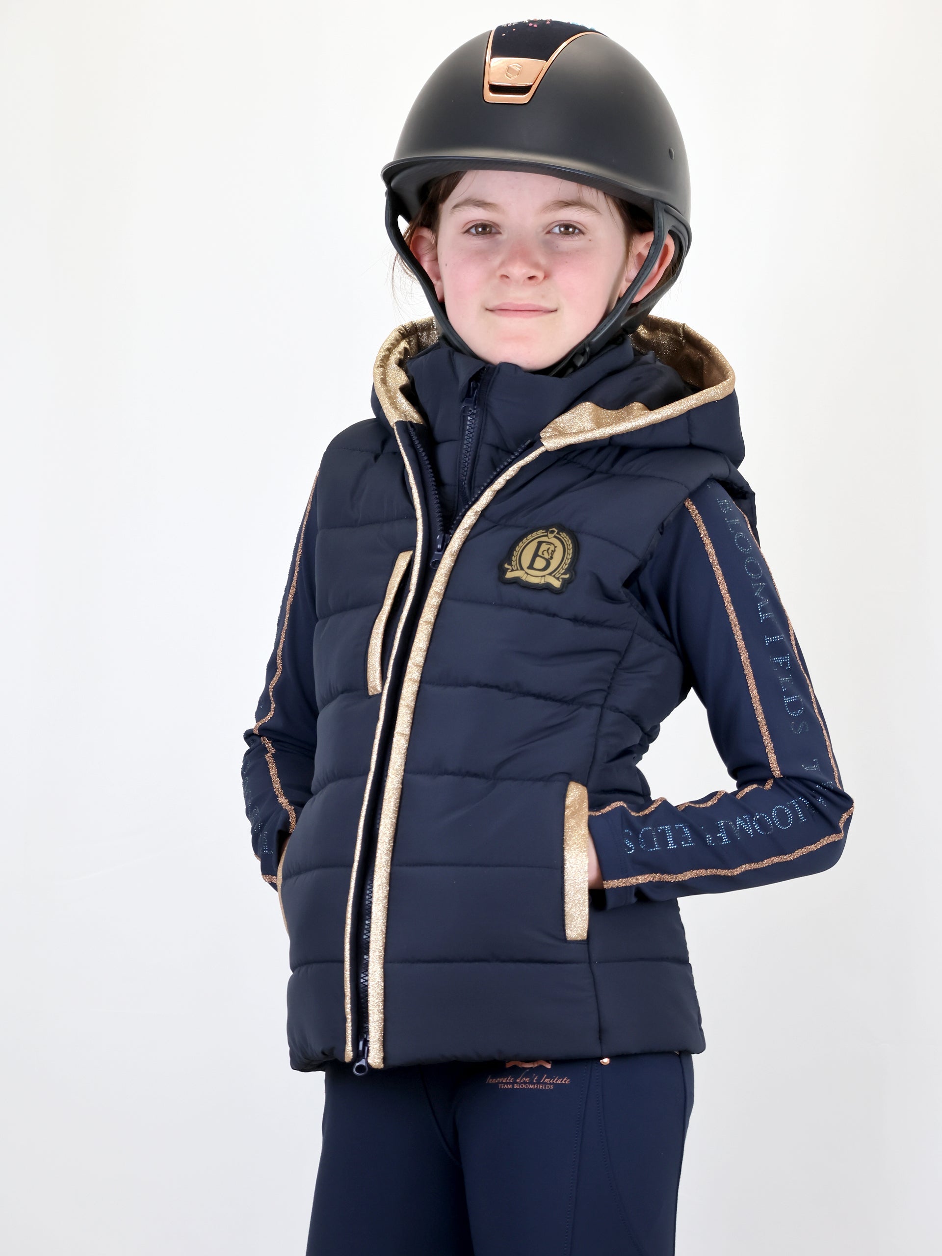 Kids Legacy Navy & Champagne Gilet