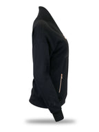 Vanessa V Neck Top In Black & Rose Gold