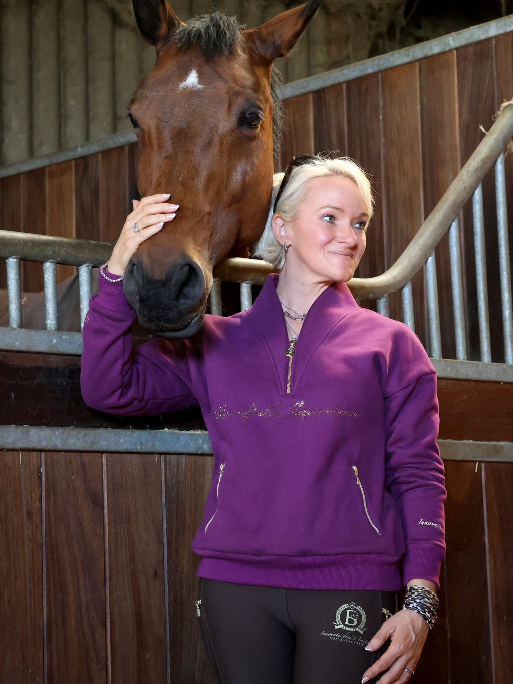 Vanessa V Neck Top In Plum