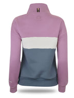Vanessa V Neck Top In Tri-Colour Pink, Cream & Grey