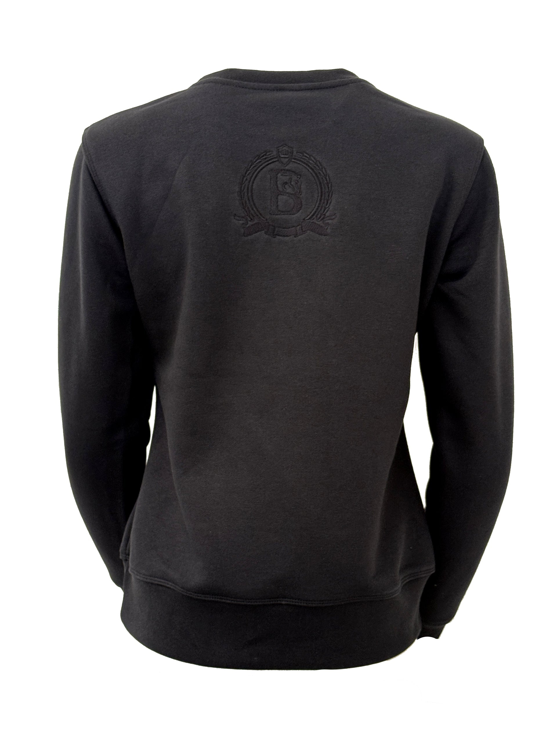 Summer Black & Black Rhinestones Crew Neck Top