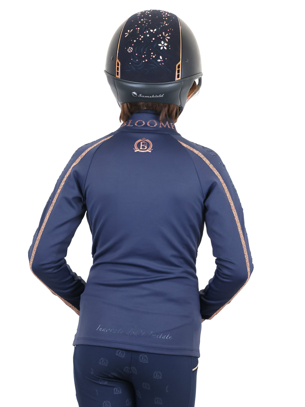 Kids Caitlin Crystal Navy Training Jacket