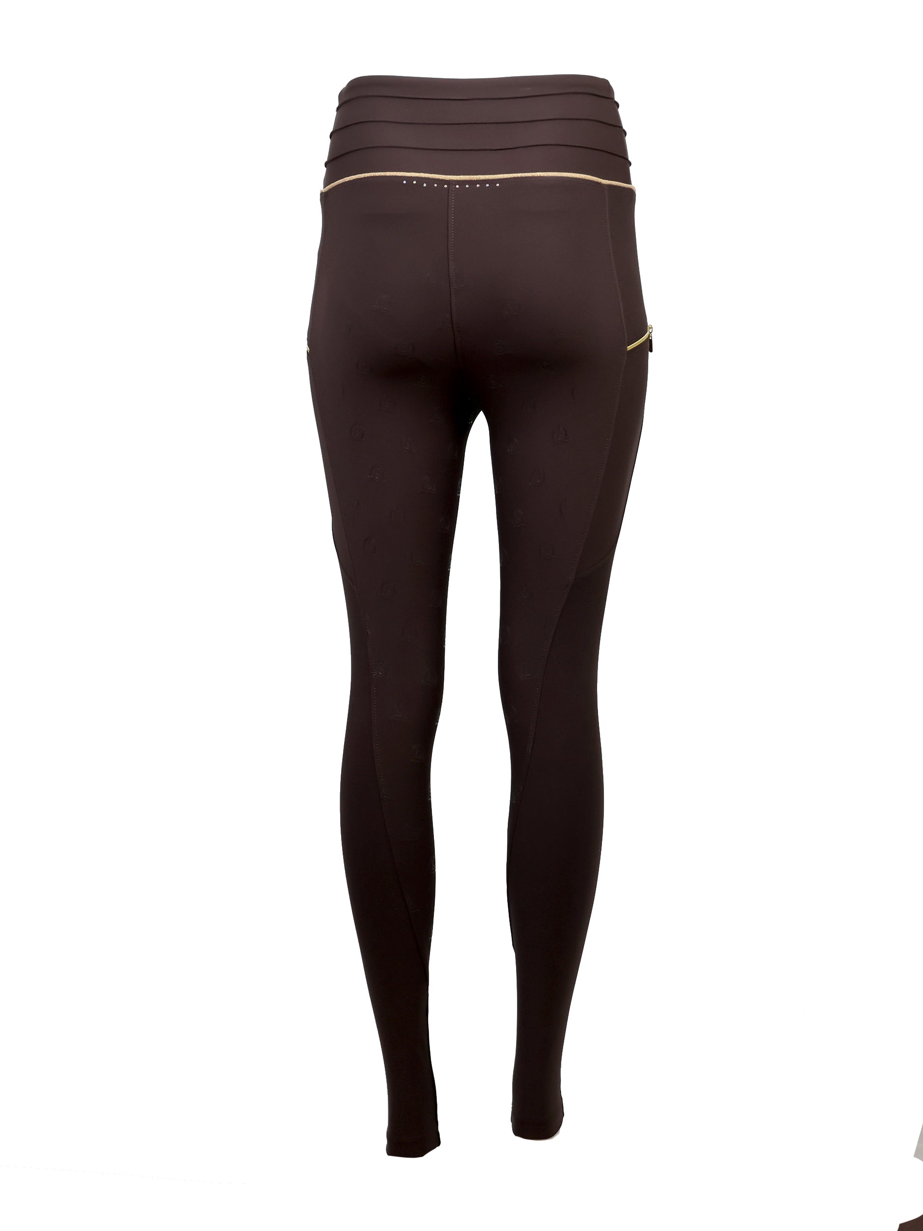 Kids Maya Chocolate Pleated Leggings