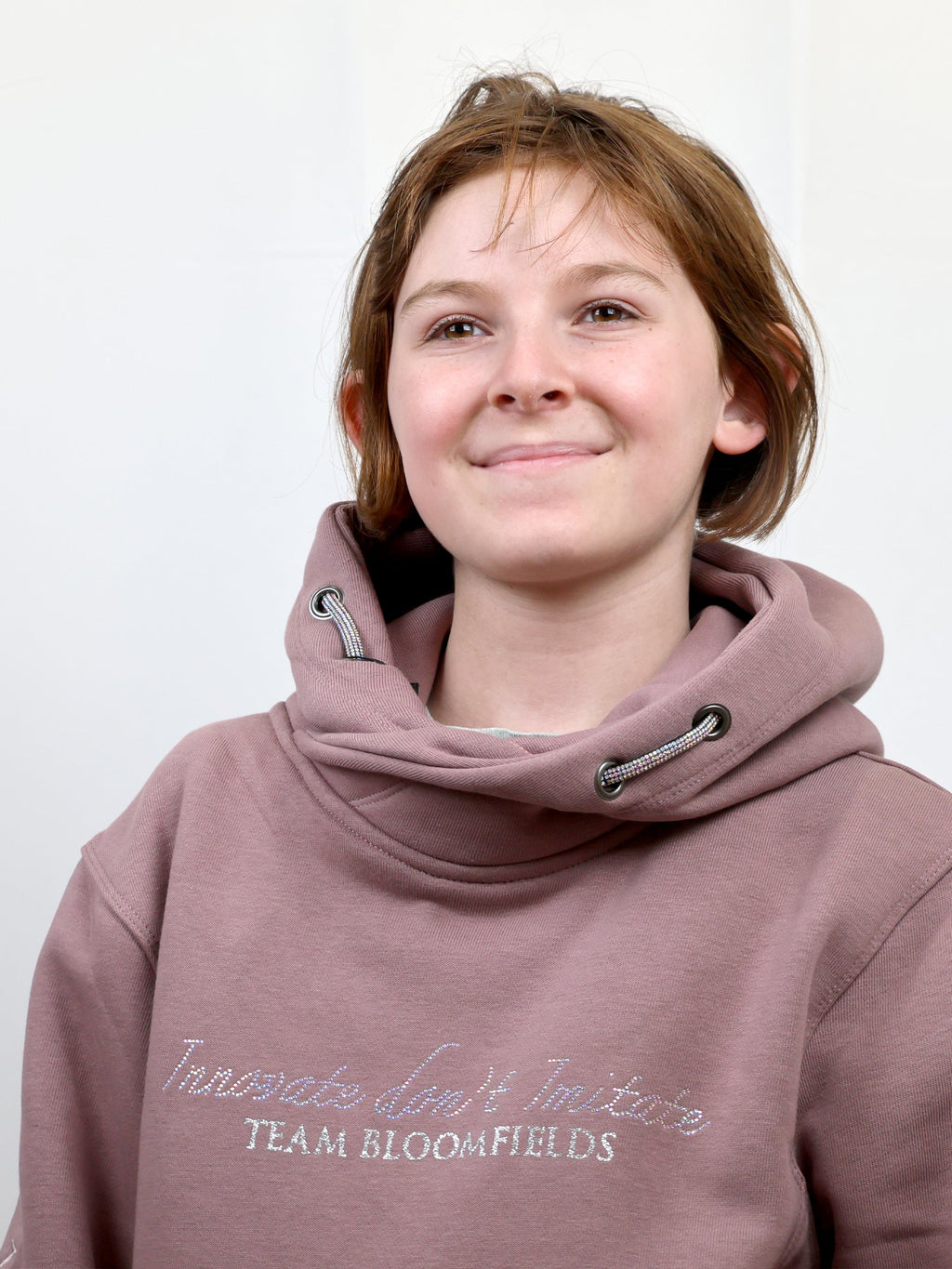 Kids Amelia Heather Cross Necked Hoodie