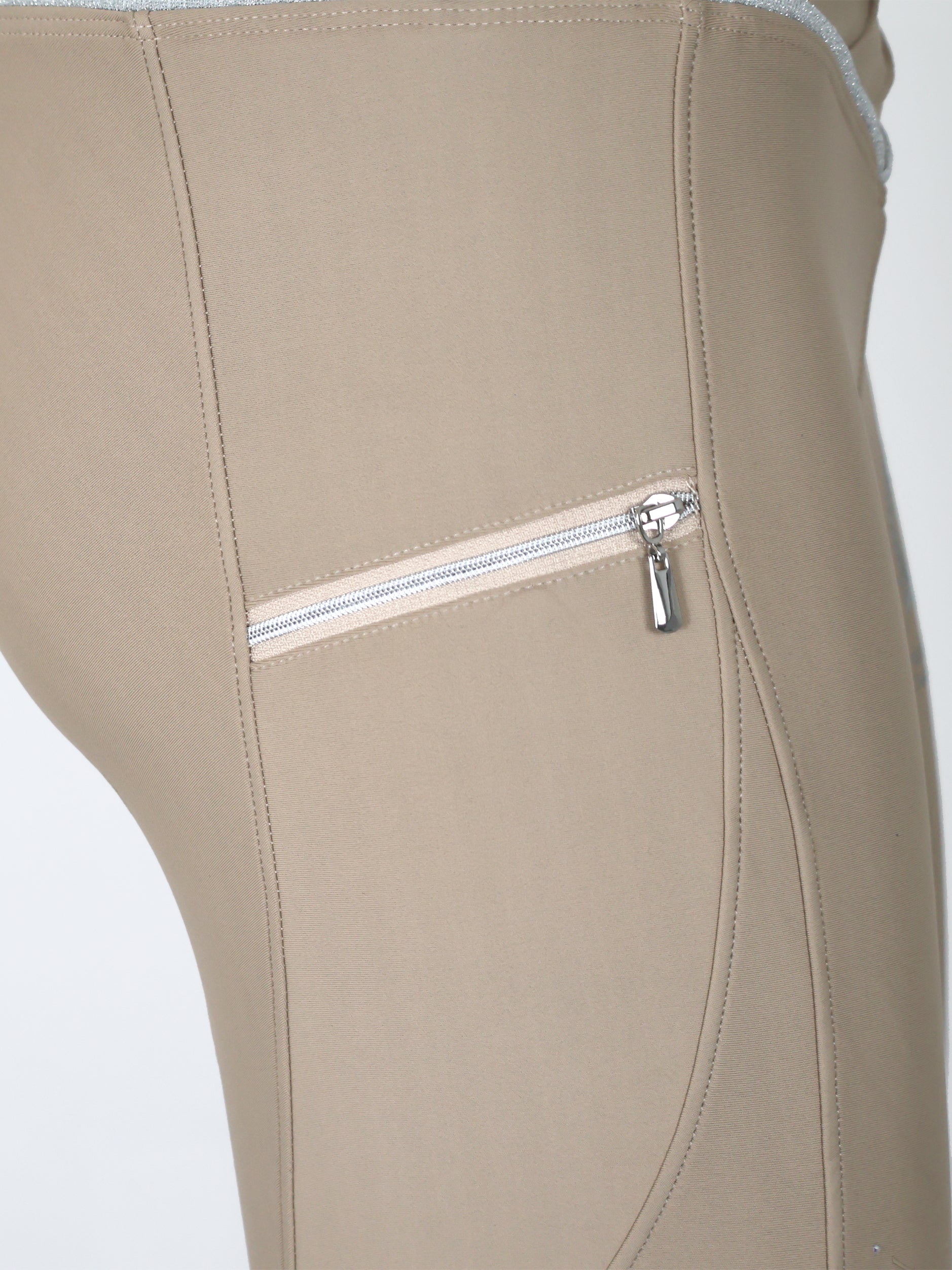 Kids Maya Beige Pleated leggings