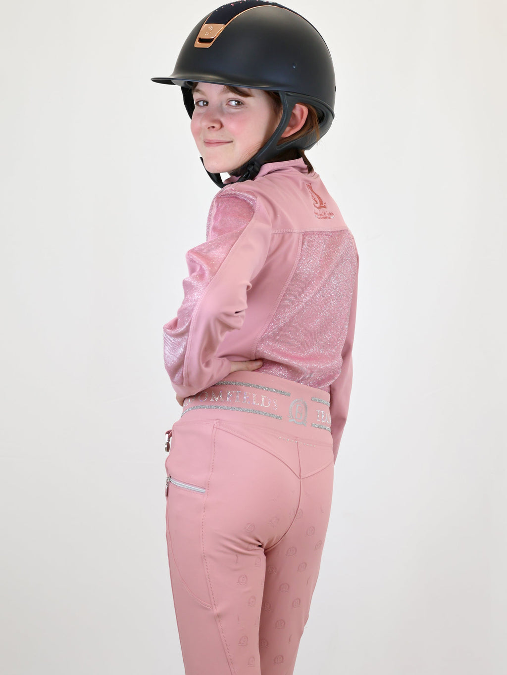 Kids Glimmer Pink Base Layer With Long Sleeves