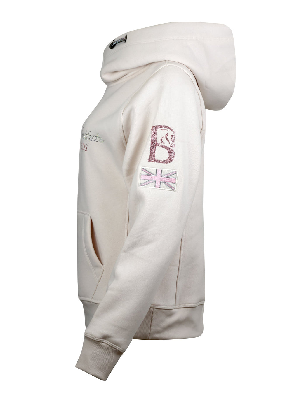 Amelia Winter White & Rhinestones Cross Necked  Hoodie