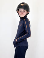 Kids Caitlin Crystal Navy Training Jacket