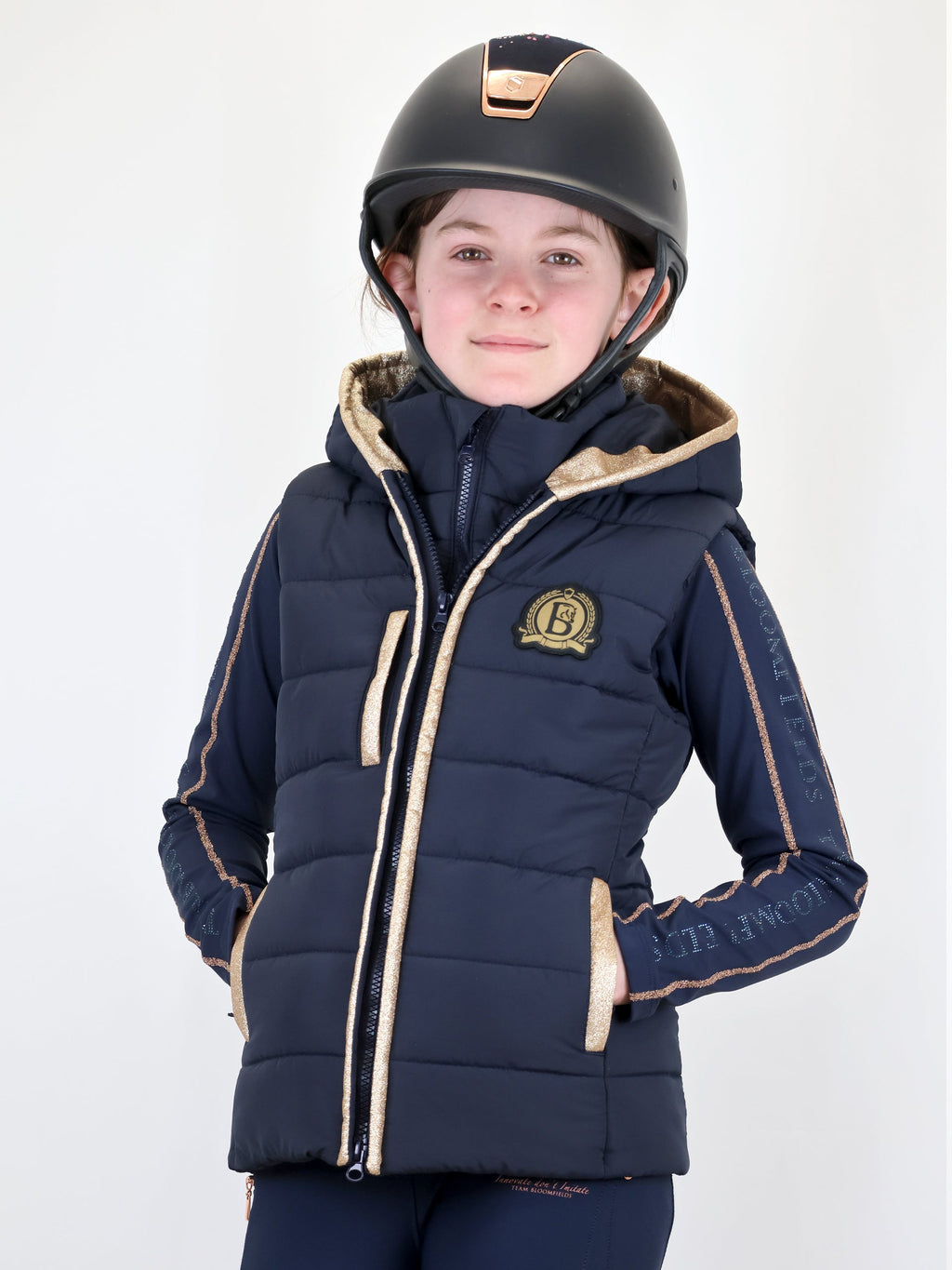 Kids Legacy Navy & Champagne Gilet