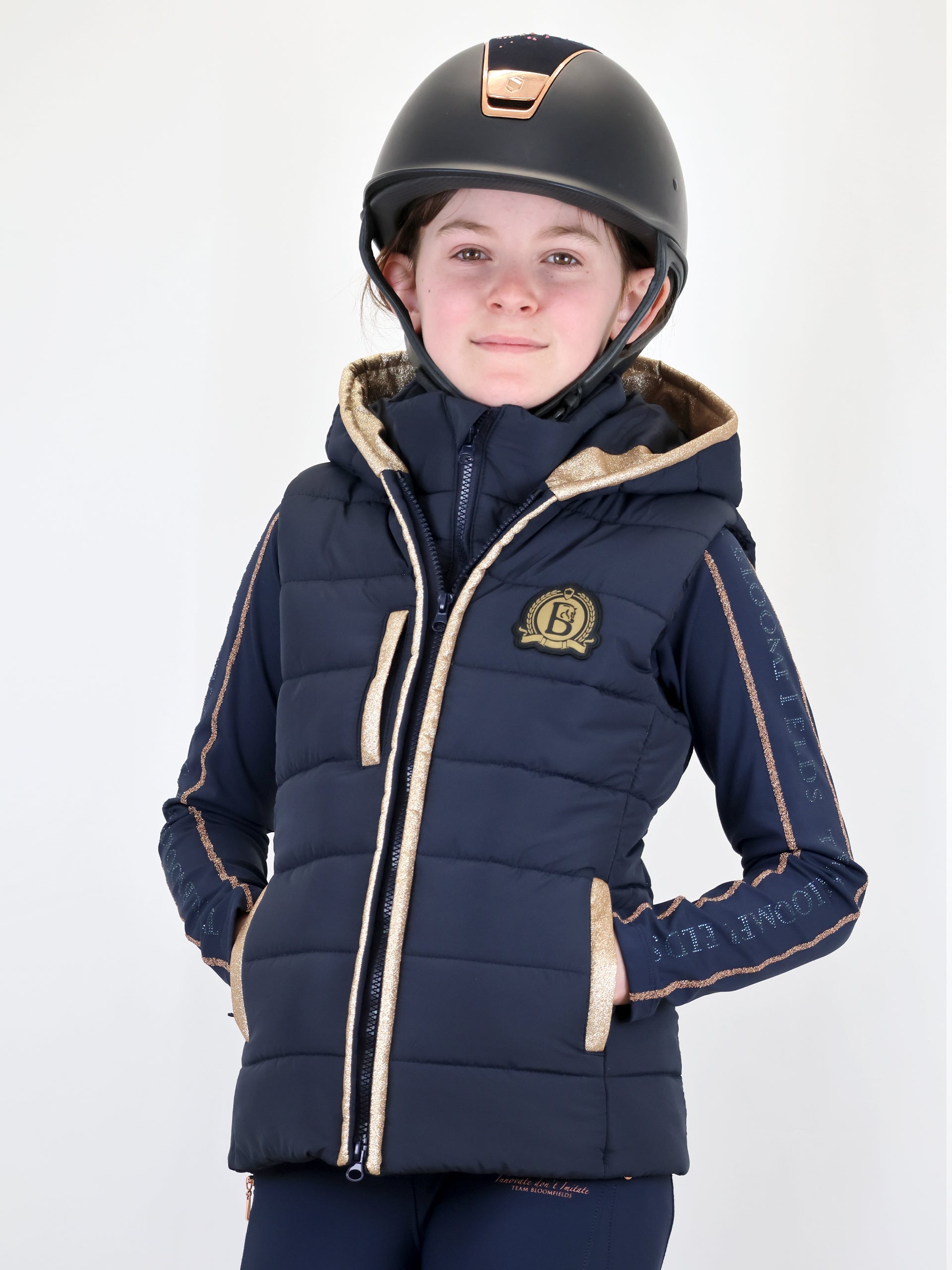 Kids Legacy Navy & Champagne Gilet