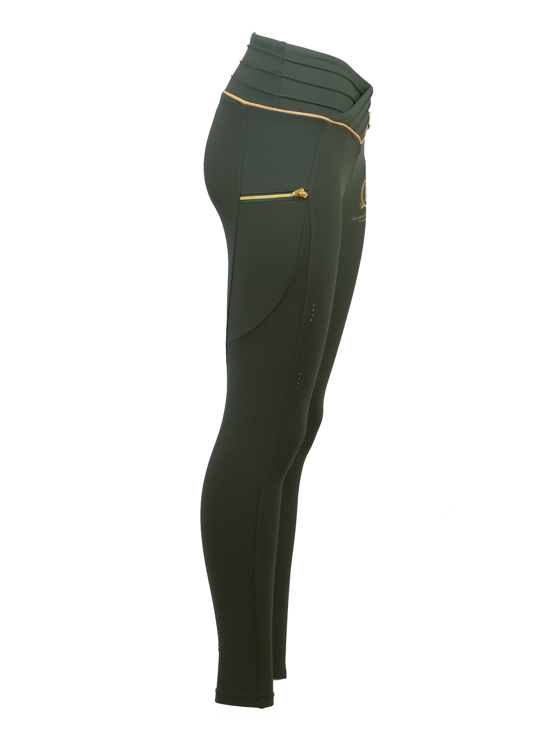 Kids Maya Olive Pleated leggings
