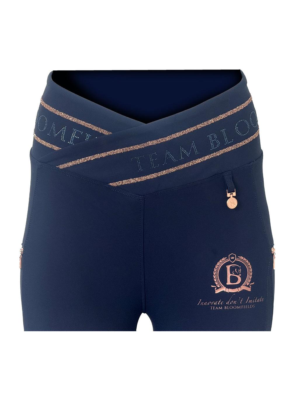 Kids Celeste Navy Crystal leggings