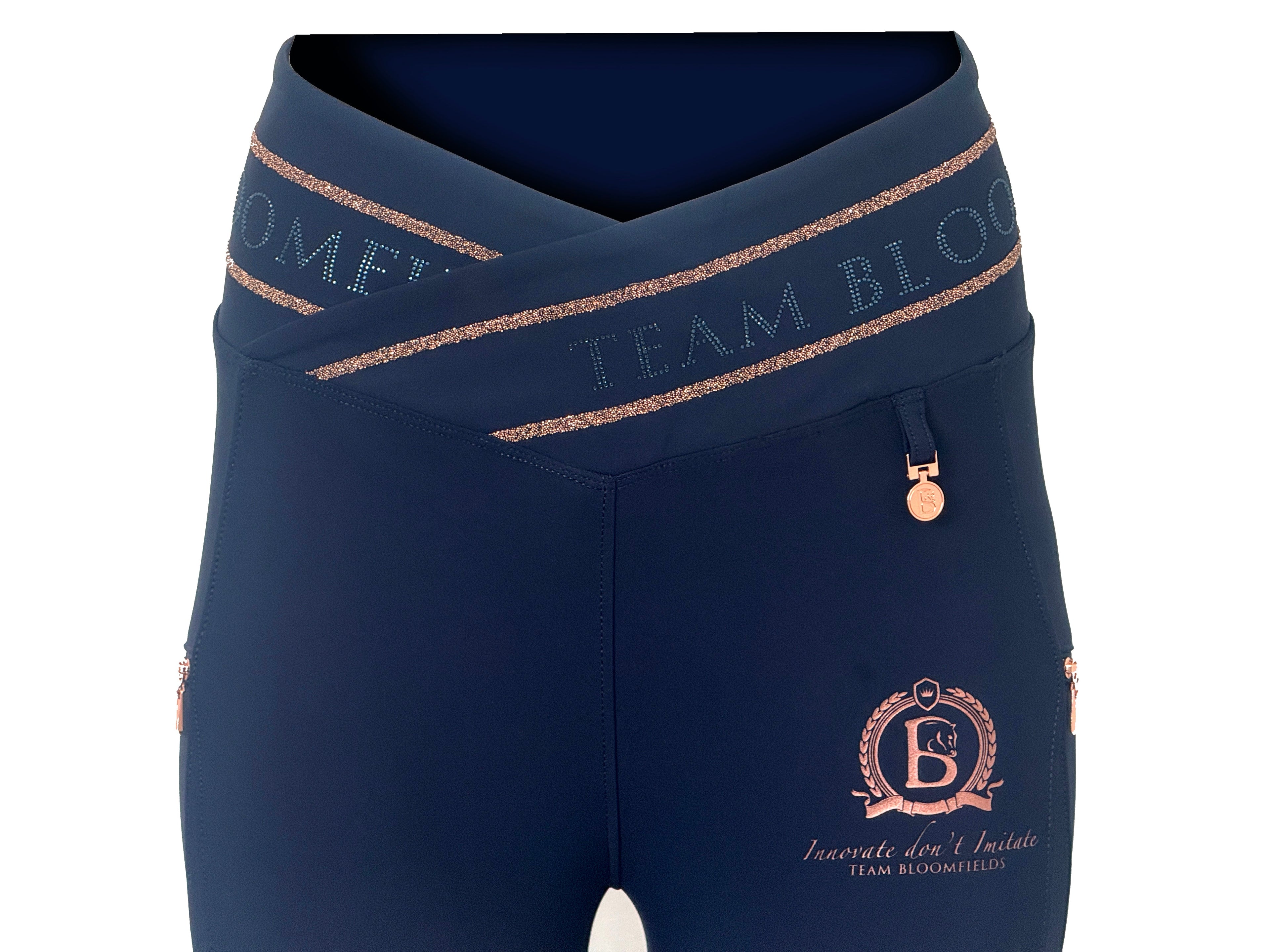 Kids Celeste Navy Crystal leggings