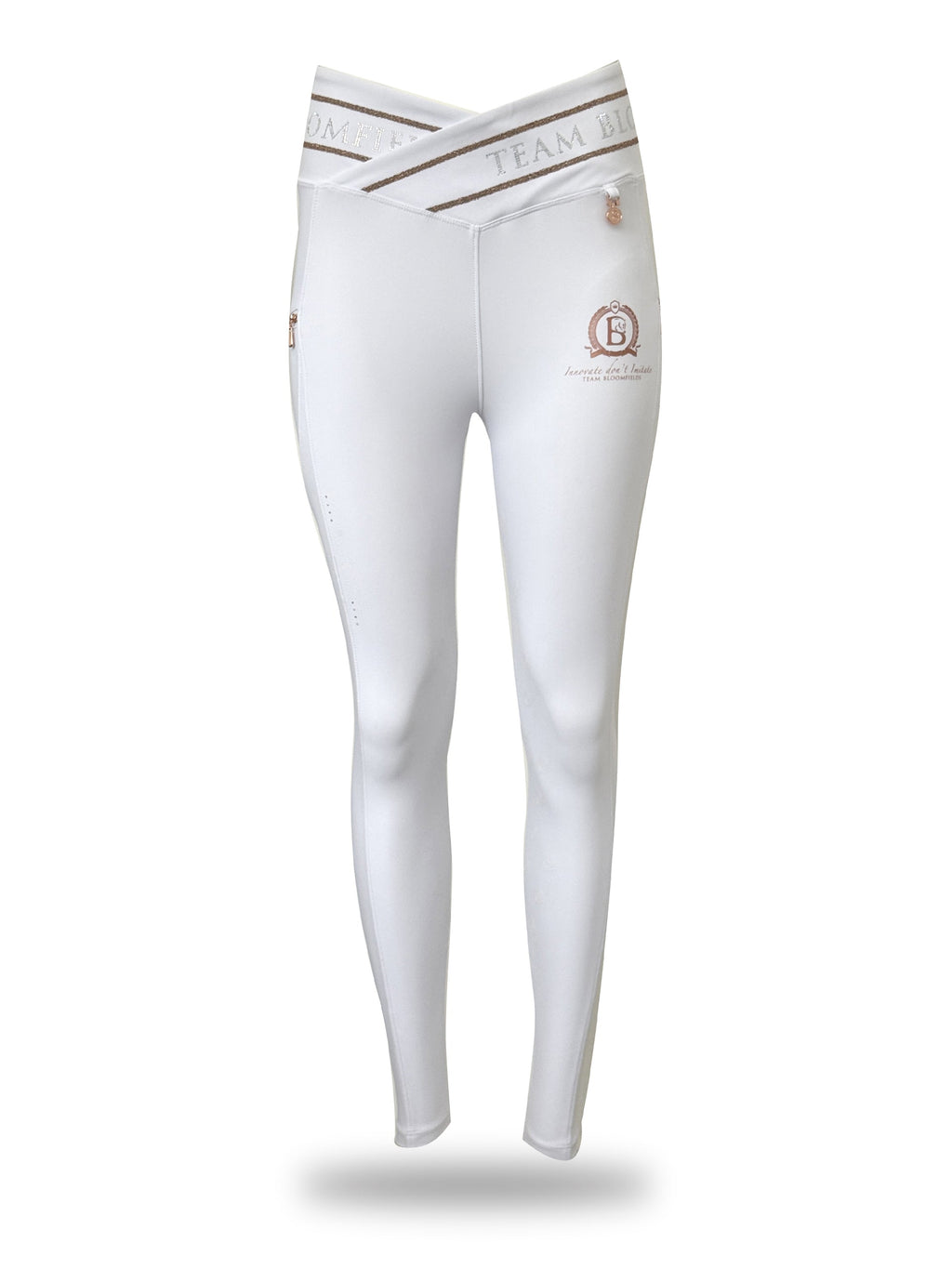 Kids Celeste White Crystal leggings