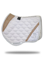 Saddle Pad - White & Sparkle Rose Gold Jump